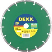 Круг DEXX отрезной алмазный универсальный, сегментный, для УШМ, 230х7x22,2